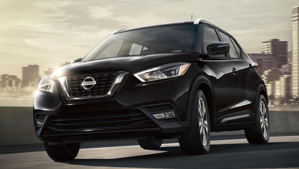 Exterior of a 2020 Nissan Kicks in black